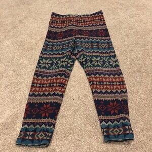 Polo Cozy & Colorful Nordic/Fair Isle Print Leggings.size 4t